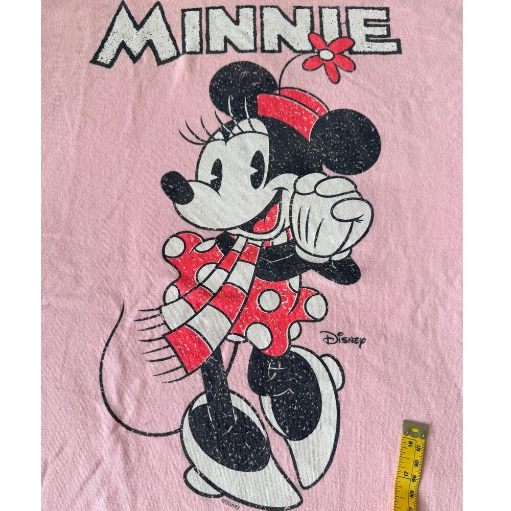 NWOT Junk Food Disney Minnie Mouse Pink Distressed Graphic Tee XL